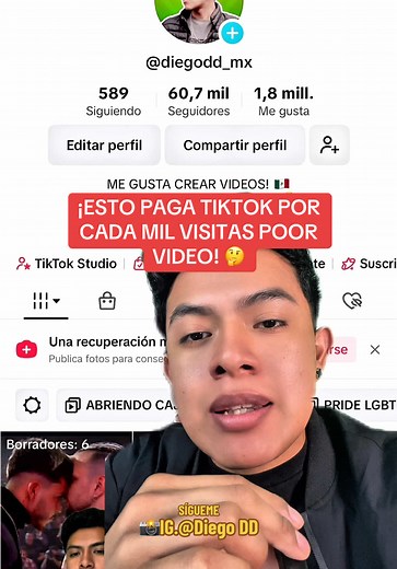 ¿Cuanto paga Tik Tok por cada mil visitas? 🤔 | te explico en este video la manera en que puedes monetizar cada video que subes a Tik Tok. #diegodd