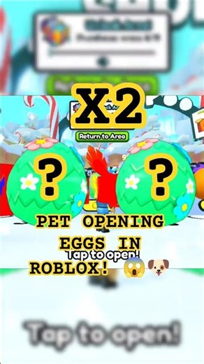 I GOT THE RAREST PET OPENING EGGS IN ROBLOX! 😱🐶 #4k