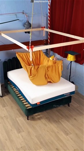 Smart Bed That Covers You Automatically 😲🛏️ || #Bed #Shorts