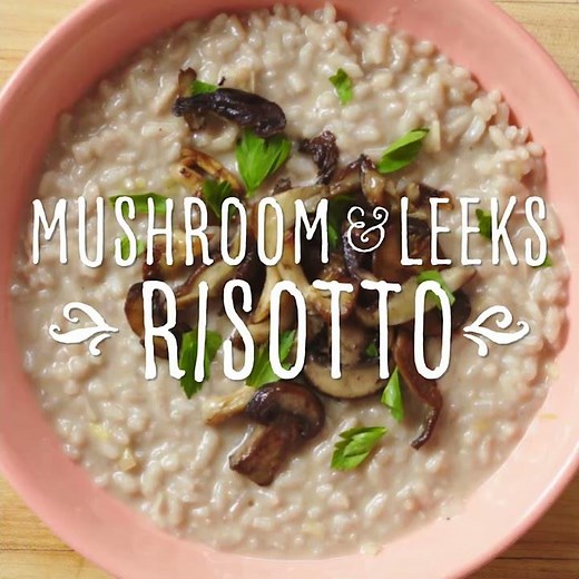 How to Make Risotto with Mushrooms and Leeks | Epicurious