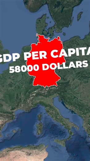 Germany's Size & Economy Explained on a Map #germany #shorts