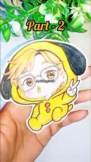 Jimin x Chimmy Chibi Drawing | Cute BTS Art | Easy BT21 Fanart Tutorial #bts #btsarmy #viral #bts