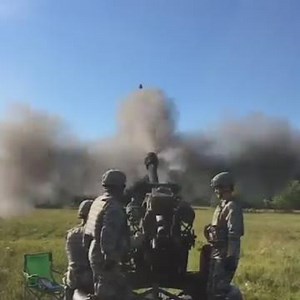 Bird Shot out of Air with 105 HE Round