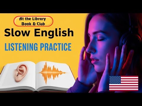 Learn English with Podcast | Practice listening and speaking English slowly | At Library & Book Club