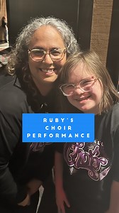Ruby ROCKED her first choir concert!!!! It was the best seeing her up there with her peers!!! They sounded amazing 🎶 We can’t wait to hear more from you, Ruby!!!!!!! Keep on using your voice to spread joy 🌈♥️And thanks to the hubby for doing his best to video it for me because I couldn’t be there! So proud of them both!❤️😆#rubysrainbow #downsyndrome #downsyndromeinclusion | RubysRainbow.org