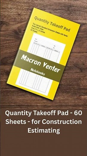 Quantity Takeoff Sheets - 60 Dimension Sheets for Construction Estimating
