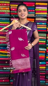 78K views · 1K reactions | Georgette Silver Print Banaras Saree’s...