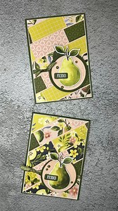 Sometimes the best projects come from the scraps! Inspired by last Friday’s scrapbooking layout, I gathered up some leftover pieces of Painterly Pears DSP and started playing around. Before I knew it, I had built this gorgeous brick-pattern design—and I couldn’t love it more! This card is such a fun reminder that no piece of paper is ever too small to use. The colours and patterns in the Painterly Pears papers make every strip shine, and together they create a look that’s both fresh and full of 