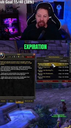 How to find your Raid Lockouts in Warcraft