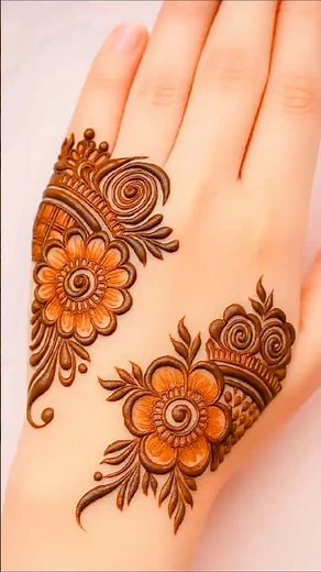 simple and aesthetic mehndi design for hands #mehndi #mehndidesign #shortvideo #aesthetic