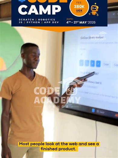 The internet is built by people — your child can be one of them. 🌍 We teach kids how websites work and how to create their own. 👉 Enroll now! https://www.codeacademyug.org/register #BuildTheWeb #MayCodeCamp #WebDesign #FutureSkills @moict_ug @makerere@kyambogo @chrisbaryomunsi @metaquest @google