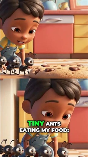 Tiny Ants Eating Food: Sharing is Caring! #babydance #cat #kids #tinyhumans #cavy #pedipalps #cat