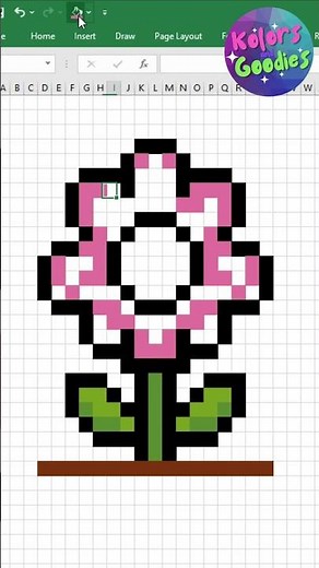 How to Create a Pixelated Flower in Excel 🌸✨ | Excel Pixel Art