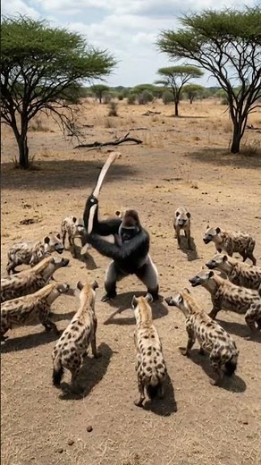 Gorilla vs Hyenas – The Battle for Survival in the Wild!