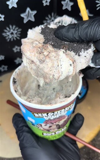 Satisfying ASMR Sounds of Ben & Jerry's Ice Cream Dirt Cake