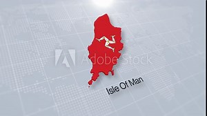 Isle Of Man map presentation displayed on a modern clean white background.