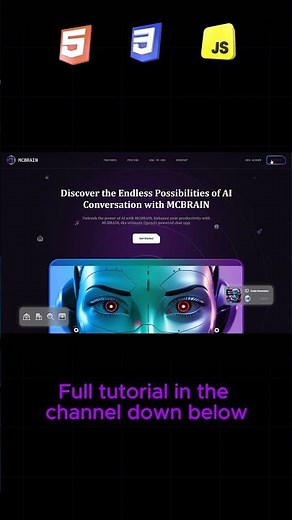 How to Create an AI Landing Page with HTML, CSS & JavaScript | Modern UI, Parallax Effects