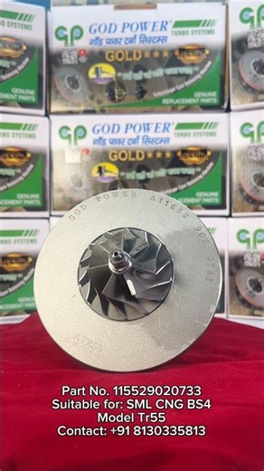 Part No. 115529020733 Suitable for: SML CNG BS4 Model Tr55 #turbocharger