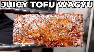 2.4M views · 11K reactions | A5 Tofu Wagyu is now REAL I wanted to make a super juicy, meaty, textured piece of tofu that could be given the name A5 Tofu Wagyu... and I think I nailed it!! This is a combination of tofu and seitan or wheat meat and WOW does it come out meaty! | Sauce Stache | Facebook
