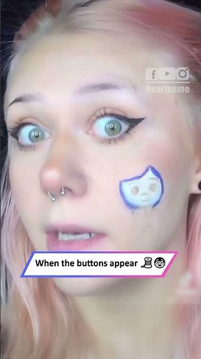 Turning Into Coraline With Just Makeup 😱 | Stunning Halloween Look!|| Heartsome 💖