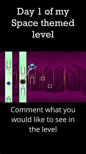 Day 1 of my Space themed level #geometrydash #geometry