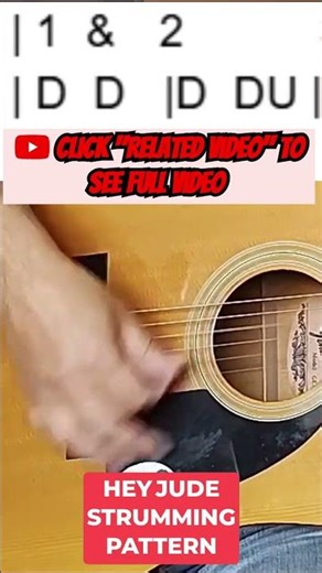Hey Jude Strumming Pattern Easy Chords #shorts