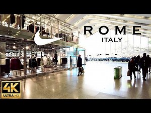 Rome, Italy - Termini station 2022 - 4K -60 FPS Walking Tour