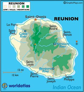 Reunion Islands World Map