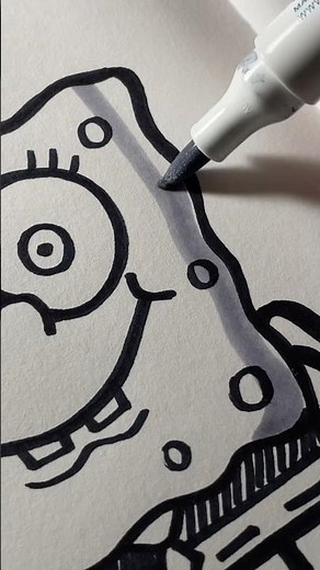 Trying To Draw SpongeBob From Memory🤓 #sketch #shorts