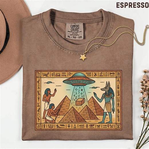 Ancient Aliens Comfort Colors T-shirt – UFO Pyramid Conspiracy Tee – Vintage Alien Shirt for Men – Ancient Astronaut Gift - Etsy