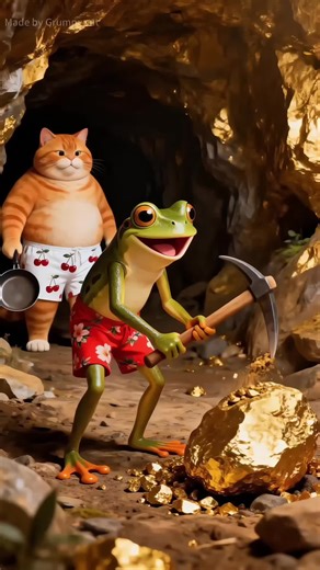 Cat and frog match wits against each other#orangecat #cat #funny | Orange Cat