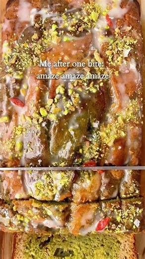Marbled Matcha Superfood Banana Bread with Salted White Chocolate Glaze #healthydessert #bananabread