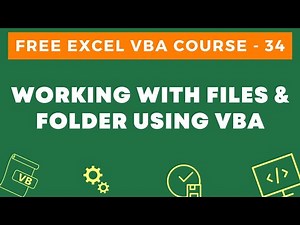 Mind Luster - Learn Free Excel VBA Course 34 Working with Files and Folders using Excel VBA Copy files and Folder
