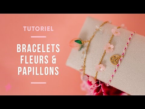 TUTORIAL | Spring bracelets with flower and butterfly beads