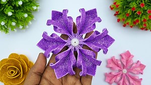 130K views · 6.2K reactions | Handmade Glitter Foam Sheet Crafts - Flower Making Tutorial - How to make foam paper flowers #Crafts #DIYIdeas #FlowerMaking | Entertaining Arts | Facebook