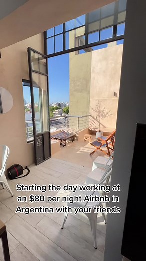 Charming Balcony Setup in $80 Airbnb Argentina