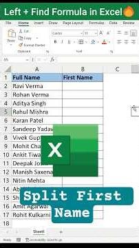 Separate First Name in Excel Using a Simple Formula ⚡