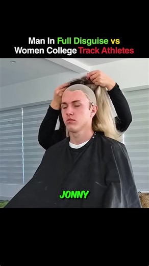 Johnny Races Female College Athletes in Disguise