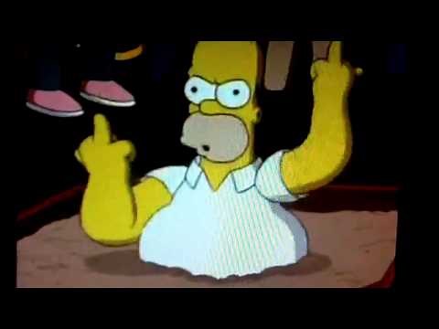 Homer given the finger