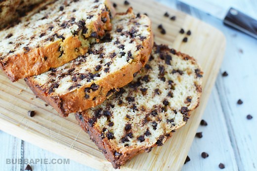 Easy Chocolate Chip Bread Loaf Recipe - BubbaPie