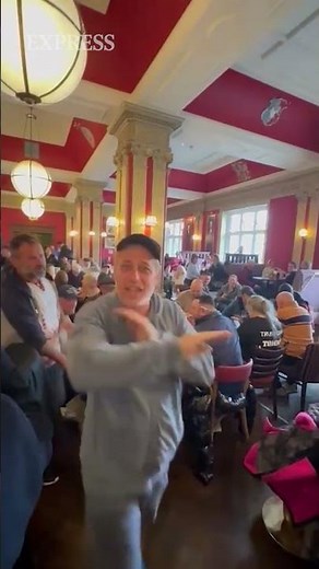 Shock moment Tommy Robinson chants erupt in packed Wetherspoons