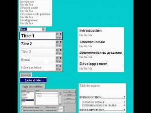 Word: Créer une table des matières