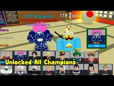 Unlocked The Best Champion Boros! Got All Champions & New Boss - Anime Fighting Simulator Roblox