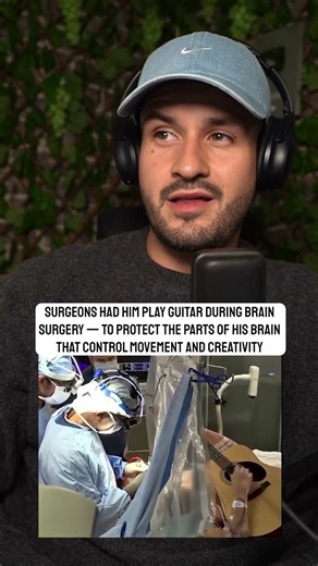 To make sure the surgery didn’t take his music away, they had him keep playing. 🎸 🎶