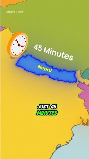 Why is Nepal 45 Minutes Ahead? 🤯 #Nepal #TimeZone #WeirdFacts