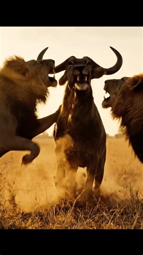 Lion Attacks a Cow – Shocking Wildlife Moment