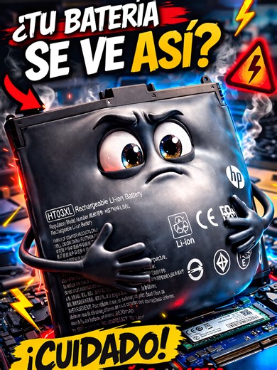¿Qué hacer si la batería de tu laptop se hincha? Normalmente tu batería comienza a durar menos, cada vez menos tiempo. Notas que el trackpad y el teclado comienzan a elevarse, lentamente. Tu batería ya está en sus últimos suspiros y es muy peligroso que al seguirse inflamando, afecte a las partes que están sobre y alrededor de ella. Lo que tienes que hacer es traerla a nuestro taller y te la cambiamos por una batería idéntica, nueva, de fábrica y con 6 meses de garantía. SIGUENOS para encontrar 