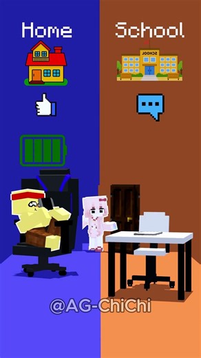 Home Or School? AG 🐤😭✍️or🎮 #shorts #ag-chichi