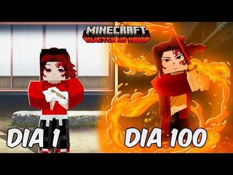 Sobreviví 100 DÍAS Siendo Yoriichi Tsugikunii DIOS DEL SOL, En Minecraft HARDCORE Kimetsu no Yaiba