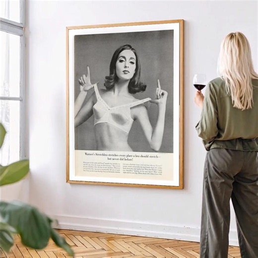 1960s Bra Magazine Ad Print Vintage Lingerie Poster Retro Womens Beauty Wall Art - Etsy